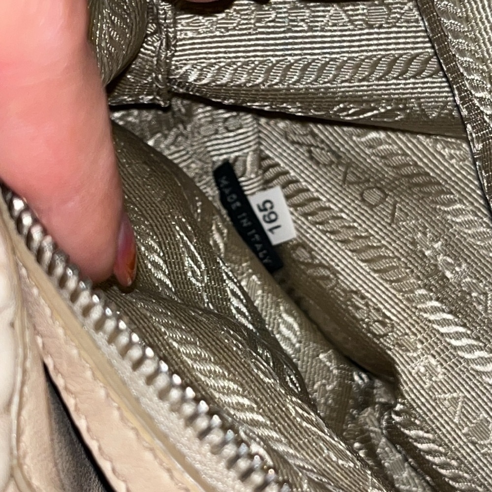 Pre-loved Prada Nappa Gaufre’ ECRU’ Satchel Two Way Bag - Picture 15 of 17